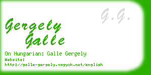 gergely galle business card